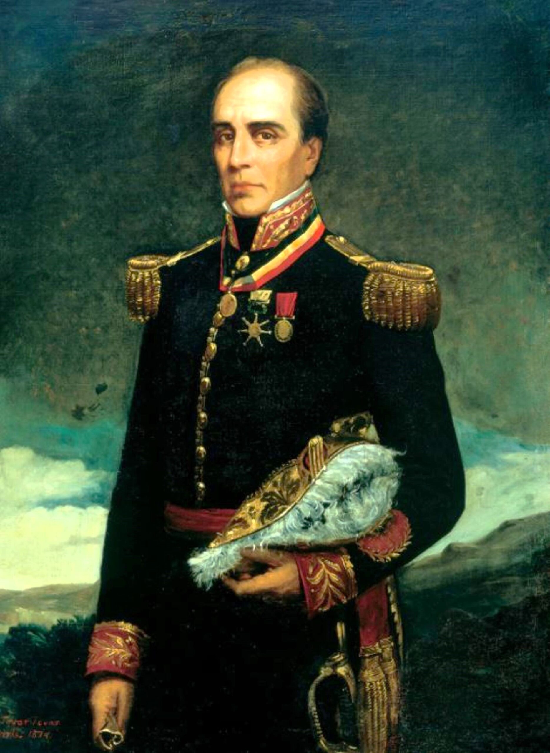 Retrato de Rafael Urdaneta Por Martin Tovar y Tovar